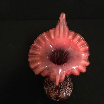 Lot 23 - Pair of Fenton Tulip Vases