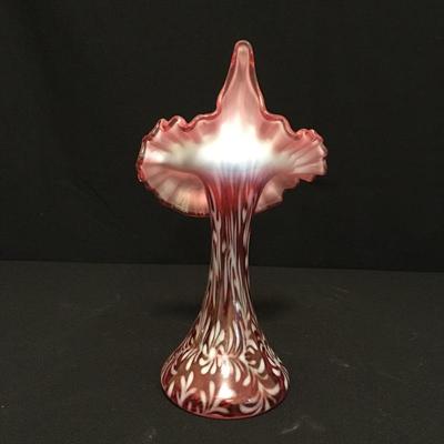Lot 23 - Pair of Fenton Tulip Vases