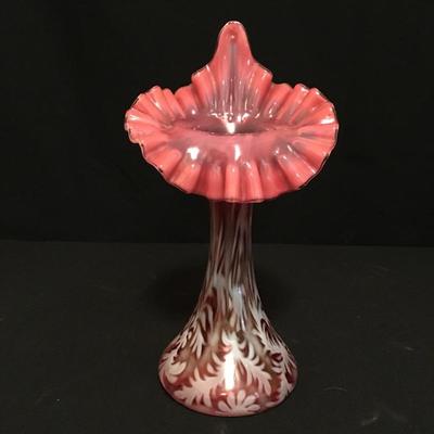 Lot 23 - Pair of Fenton Tulip Vases