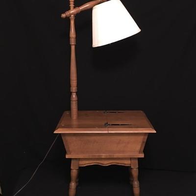 Lot 27 - Side Table & Lamp
