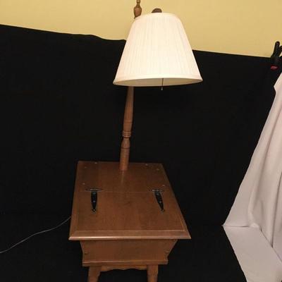 Lot 27 - Side Table & Lamp