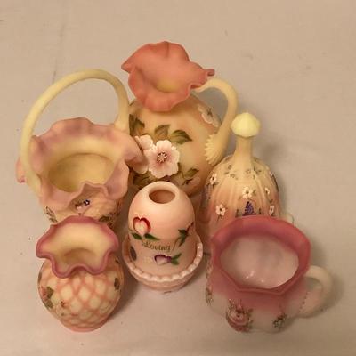 Lot 93- Fenton Pink Milk Glass