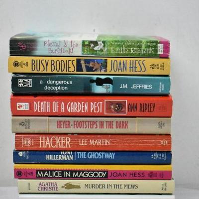 10 Paperback Mystery Books: Blessed is the Busybody -to- Sugar Cookie Murder