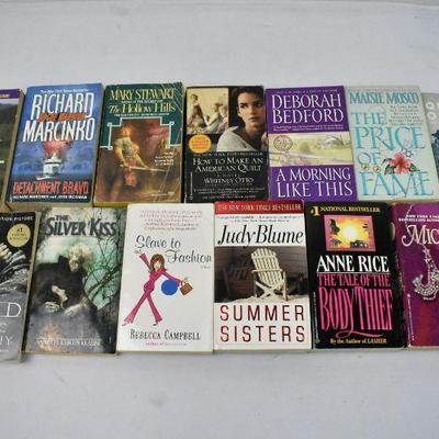 13 Paperback Fiction Books: Fantasy, Historical Fiction, Military Fiction