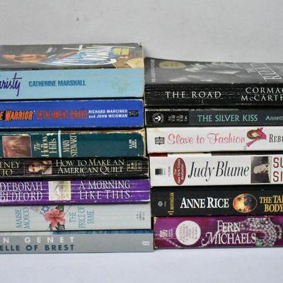 13 Paperback Fiction Books: Fantasy, Historical Fiction, Military Fiction