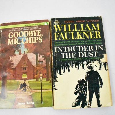 6 Paperback Books, Classics: Goodbye Mr Chips -to-Tartuffe