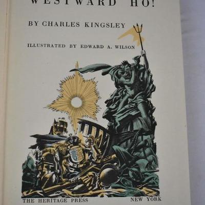 Vintage 1947 Hardcover Book Westward Ho! by Charles Kingsley