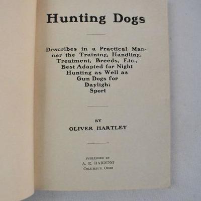 Vintage 1937 Paperback Book: Hunting Dogs by Oliver Hartley