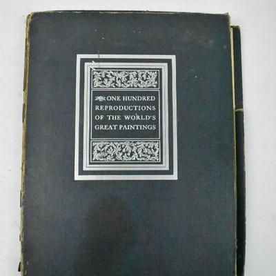100 Reproductions of the World's Great Paintings, Unbound, Text - Box Damage