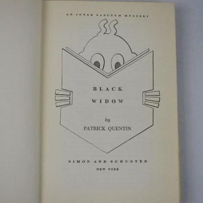 Vintage 1952 Hardcover Book: Black Widow by Patrick Quentin