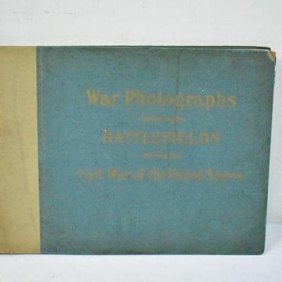 Antique 1907: War Photographs Battlefields Civil War of the US, Hardcover Book