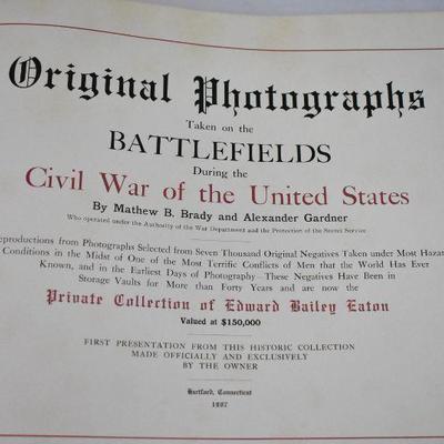 Antique 1907: War Photographs Battlefields Civil War of the US, Hardcover Book