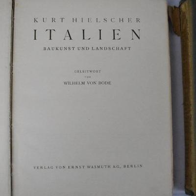 Italien (1925) & Olterreich (1928) Vintage German Books, Photos Italy & Austria