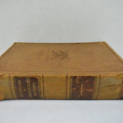 Dictionary of United States History, Hardcover Book - Antique 1897