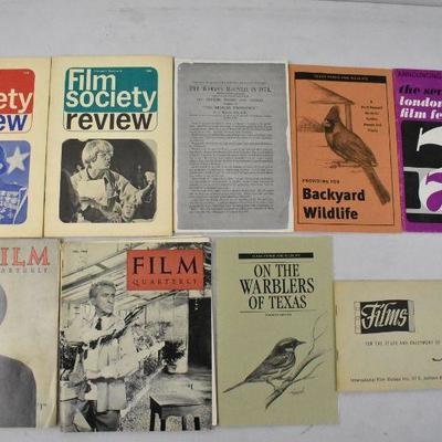 9 Film Festival Pamphlets - Vintage