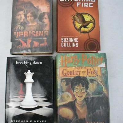 4 Hardcover Young Adult Books: Uprising -to- Harry Potter and the Goblet of Fire