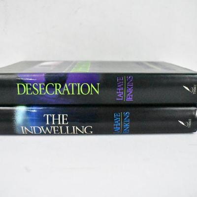 2 Hardcover Books by LaHaye & Jenkins: Desecration & The Indwelling
