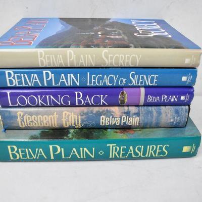 5 Hardcover Books by Belva Plain: Secrecy -to- Treasures