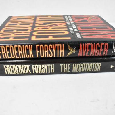 2 Hardcover Books by Frederick Forsyth: Avenger and The Negotiator