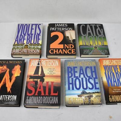 7 Hardcover Books by James Patterson: Violets are Blue -to- You've Been Warned
