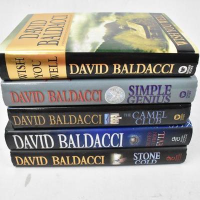 5 Hardcover Books by David Baldacci: Wish You Well -to- Stone Cold
