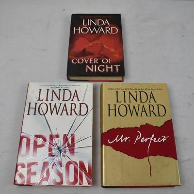 3 Hardcover Books by Linda Howard: Cover of the Night -to- Mr. Perfect