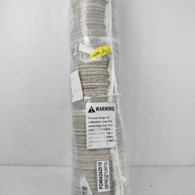 2'7" x 5' Ivory Faux Sheepskin Shag Runner Rug, Flokati - New