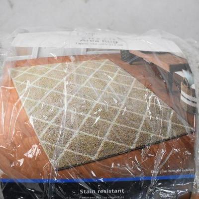 5' x 7' Diamond Design Area Rug by Mainstays, Tan & Cream - New, $50 @ Walmart