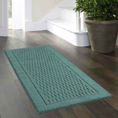 3 Piece Teal Rugs by Mainstays Dylan Solid Pattern Accent Rug Set - New
