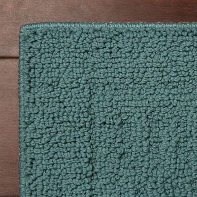 3 Piece Teal Rugs by Mainstays Dylan Solid Pattern Accent Rug Set - New