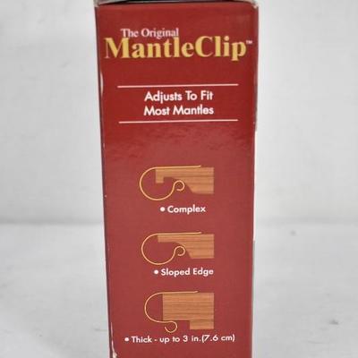 The Original Mantle Clip, Set of 4, SIlver Toned Metal - New