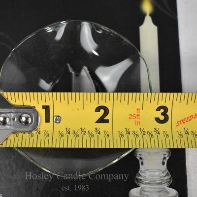4x Glass Bobeches Candle Rings, 2.6" Each - New