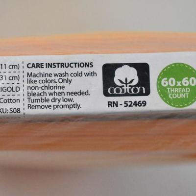 8 Yards Solid Marigold Fabric - Waverly Insp. 100% Cotton 44" - New - $24 Retail