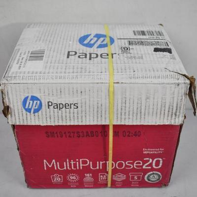 5 Reams Copy Paper, Ultra White, 20lb, 8.5x11, Letter, 2,500 Sheets - New
