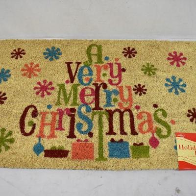 A Very Merry Christmas Holiday Doormat 18" x 30" - New