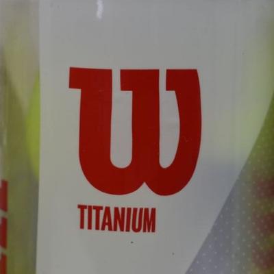 9 Wilson Titanium Tennis Balls, 3 Cans of 3 Balls - New