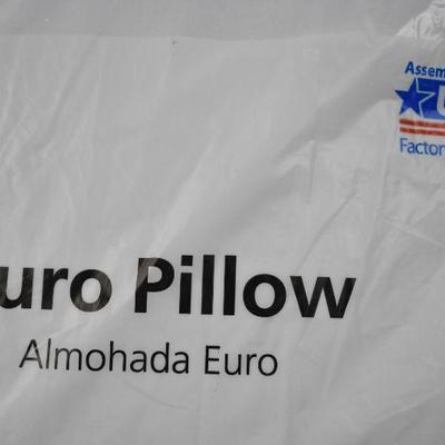 Euro Pillow Form by Mainstays 26" x 26" Machine Washable - New