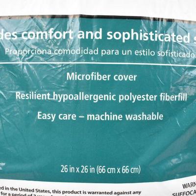 Euro Pillow Form by Mainstays 26" x 26" Machine Washable - New