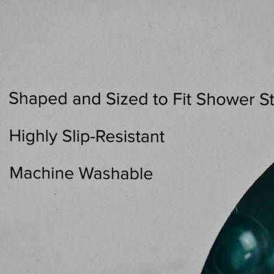 Square Shower Stall Mat, Pale Aqua, 21" x 21" by SlipX Solutions - New