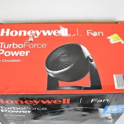 Table Air Circulator Fan, Black, by Honeywell - New