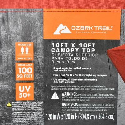 Red Gazebo Top 10' x 10' [Frame Sold Separately] - New