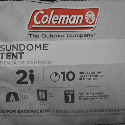 Coleman Sundome 2-Person Dome Tent, Green - New, $48 Retail