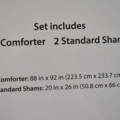 Full/Queen Comforter Set: Mainstays Ruffle Edge, Mint - New