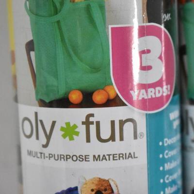 Oly-Fun Multi-Purpose Material. 30"x3 Yds: Jelly Purple & Hot Fudge Brown - New