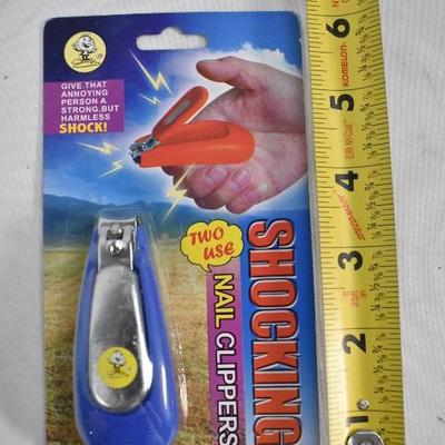 8 Practical Joke Shocking Toys: Remotes, Coin Sets, Erasers, & Clippers - New