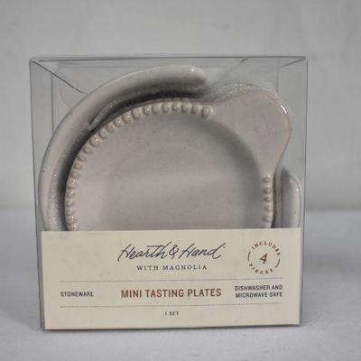 3 Sets of 4 Tasting Plates by Hearth & Hand Magnolia - New