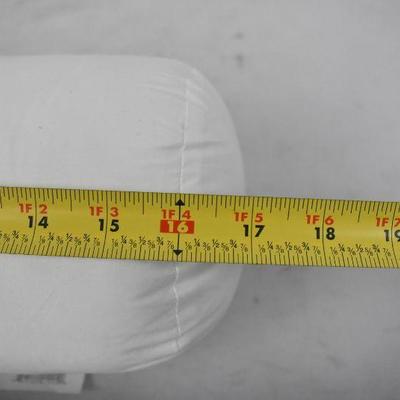 2 Pillows: Bolster/Neck with 1 Silky Satin Cover - New Condition