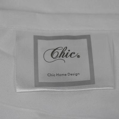 4 Piece King Size Sheet Set, White, Chic Brand - Appears New, No Packaging