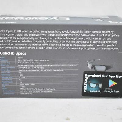 Neurona Eyewear Video Recorder Sunglasses HD 1080P - Works, SEE DESCRIPTION