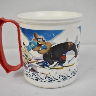 Official Mascots of the SLC 2002 Olympics, Plastic Mug 12 oz